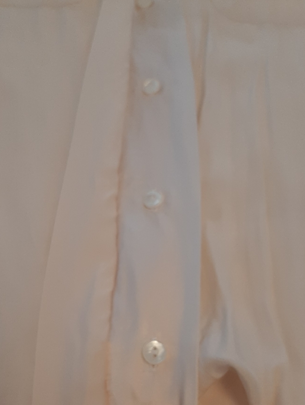 Peter Nygard💝100%SILK VINTAGE Cream Stand-Collar Button-Front Blouse Sz 8 - Picture 12 of 13
